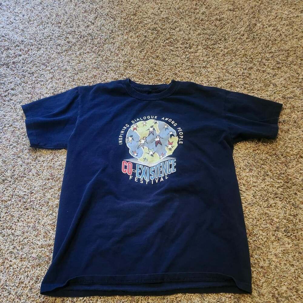 Men's Navy and Black T-shirt